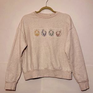 Looney Tunes Tweety Bird Tan Crewneck Sweater